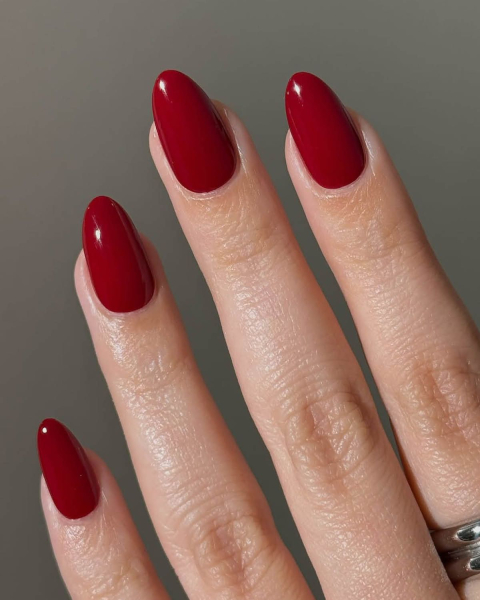 cherry red nails by avrnailswatche