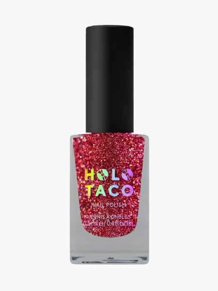 Holo Taco Nail Polish in Cardinal Sins in branded component on a light gray background