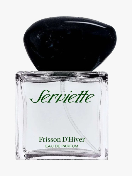 Serviette Frisson d’Hiver in branded component on a light gray background